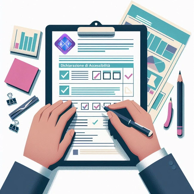 Illustrazione di compilazione della Dichiarazione di Accessibilità